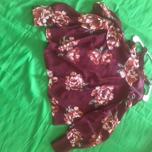 Peak a boo shoulder blouse